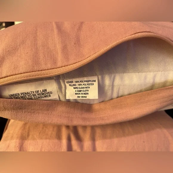 2 Cream Pumpkin / Floral Linen Embroidered Pillows 15” - Picture 6 of 8